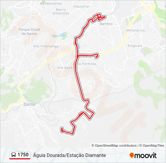 1750 Bus Line Map