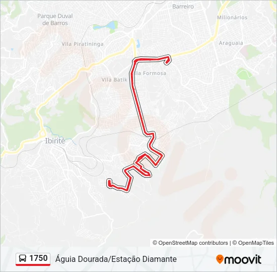 1750 Bus Line Map