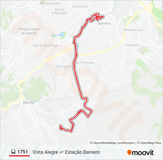 1751 Bus Line Map