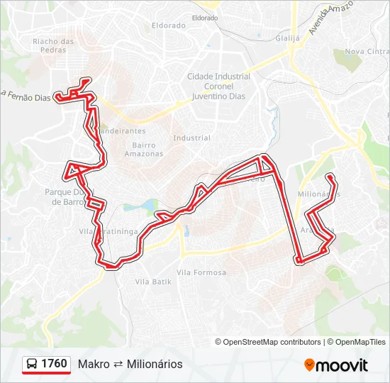 1760 Bus Line Map