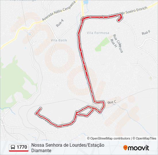 1770 bus Line Map