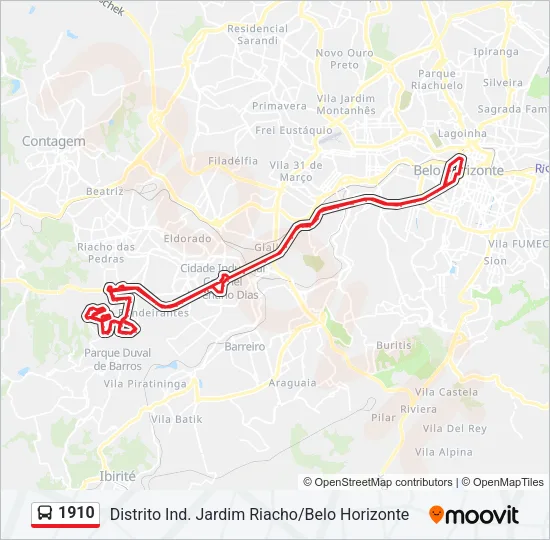 1910 Bus Line Map