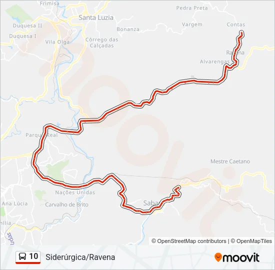 10 Bus Line Map