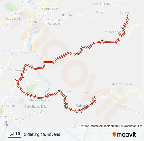 10 Bus Line Map