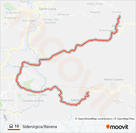 10 Bus Line Map