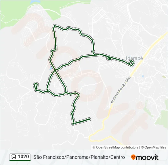 1020 Bus Line Map