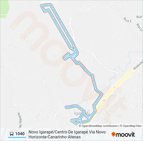 1040 Bus Line Map
