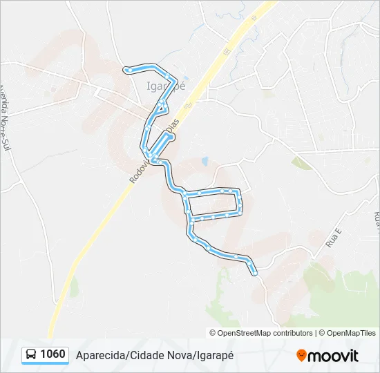1060 Bus Line Map
