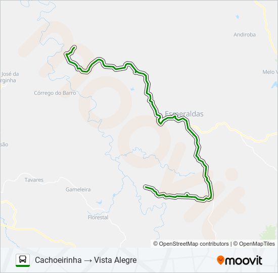 Mapa da linha C010/C011 de ônibus