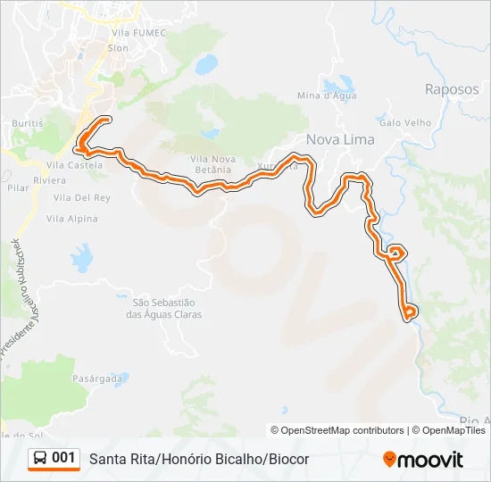 001 Bus Line Map