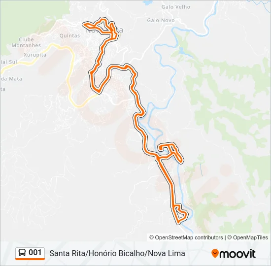 001 Bus Line Map