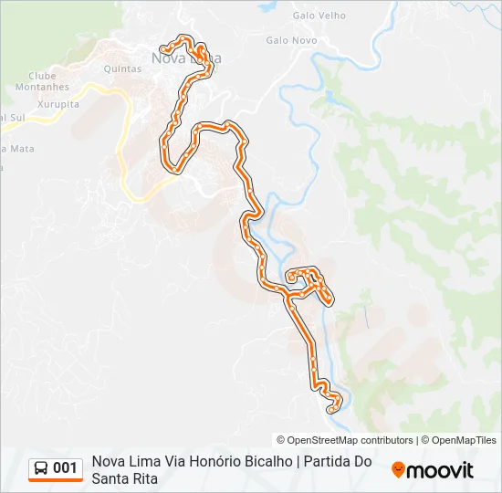 001 Bus Line Map