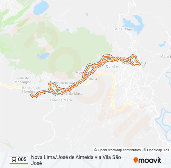 005 bus Line Map