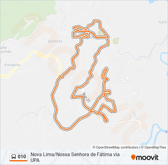 Rota da linha 010: horários, paradas e mapas - Brumadinho → Toca Via  Maricota (Atualizado)