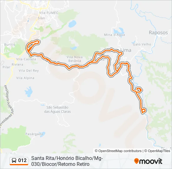 012 Bus Line Map