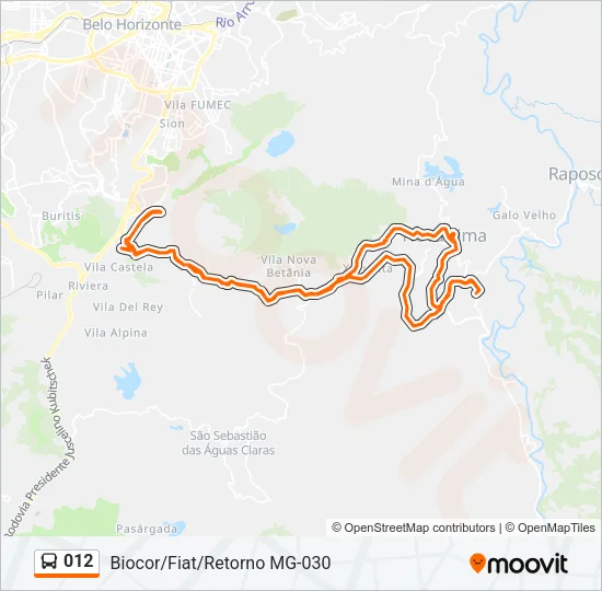 012 Bus Line Map