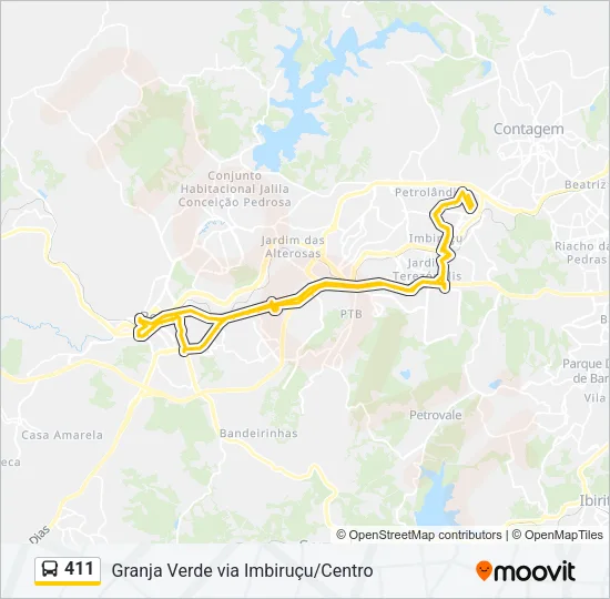 411 Bus Line Map
