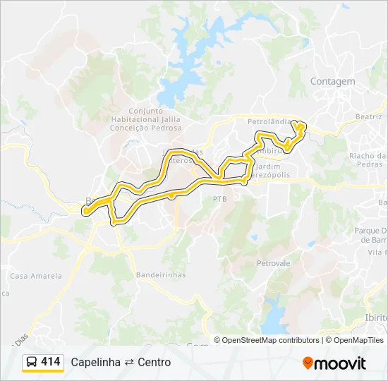 414 Bus Line Map