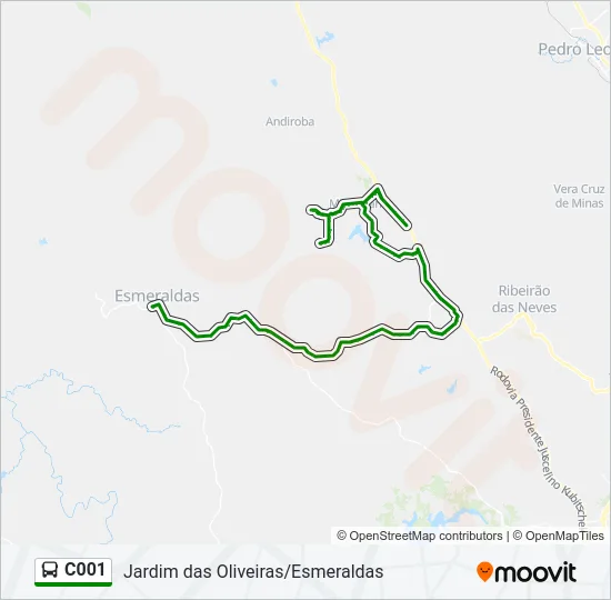 C001 Bus Line Map
