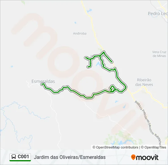 C001 Bus Line Map