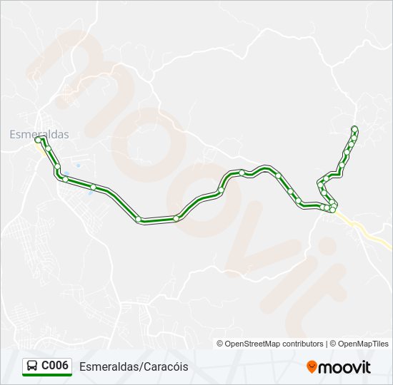 Mapa da linha C006 de ônibus