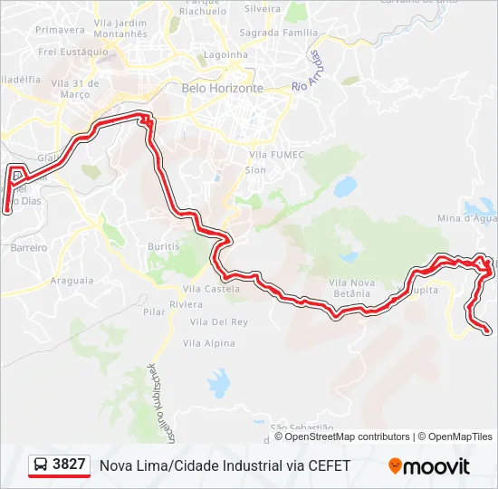 3827 Bus Line Map