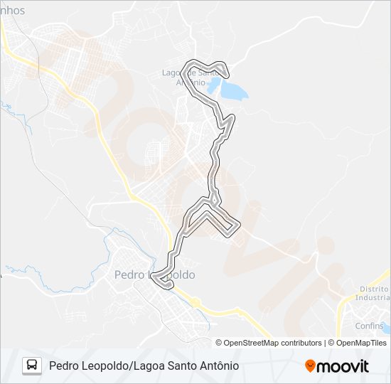 Mapa da linha 160 de ônibus