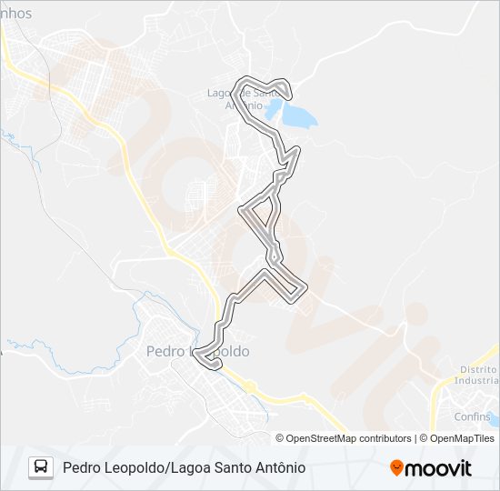 Mapa da linha 160 de ônibus