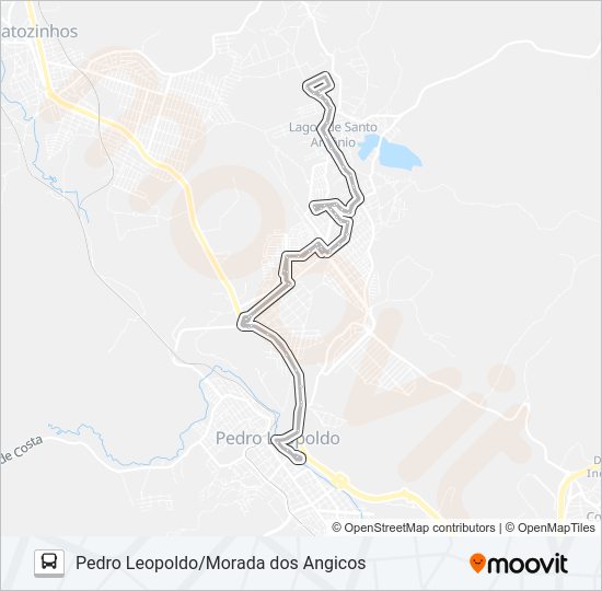 Mapa da linha 180 de ônibus