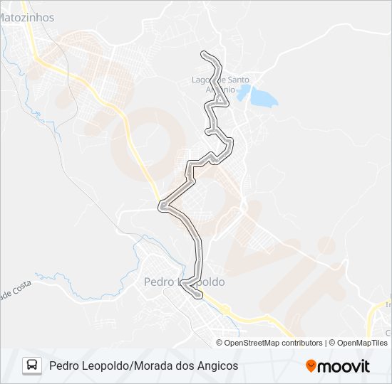 Mapa da linha 180 de ônibus