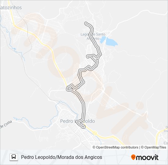 Mapa da linha 180 de ônibus