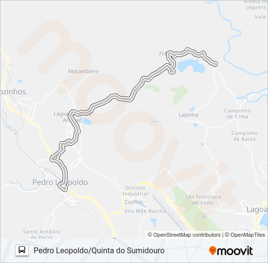 Mapa da linha 300 de ônibus