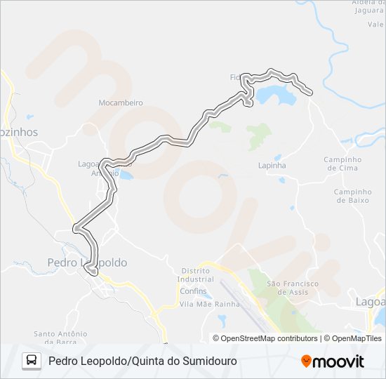 Mapa da linha 300 de ônibus