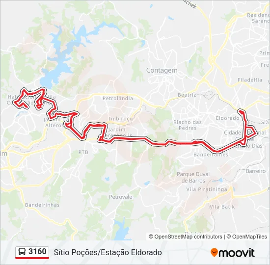 3160 Bus Line Map