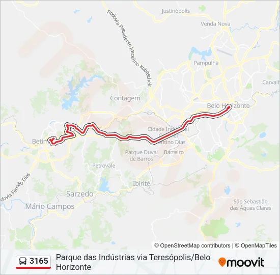 3165 Bus Line Map