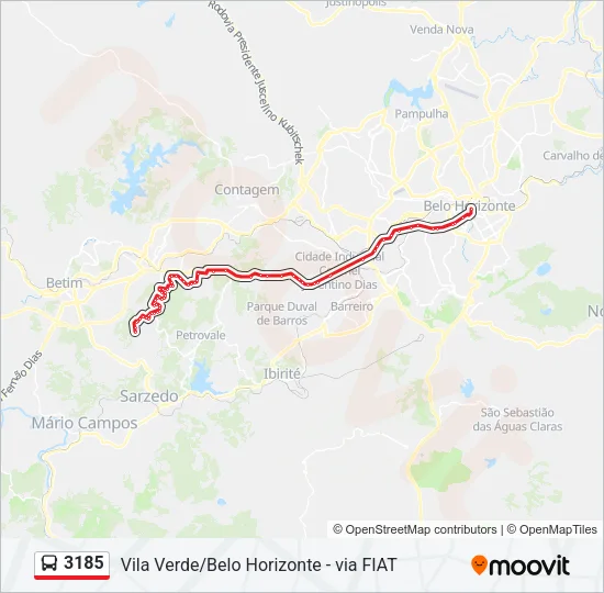 3185 Bus Line Map