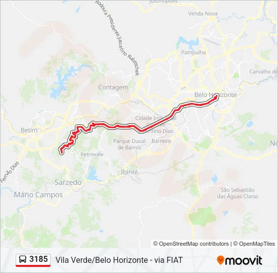 3185 Bus Line Map