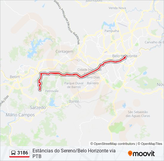 3186 bus Line Map