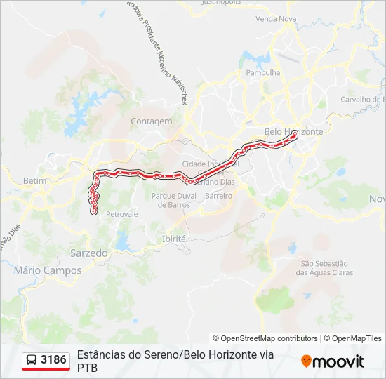 3186 Bus Line Map