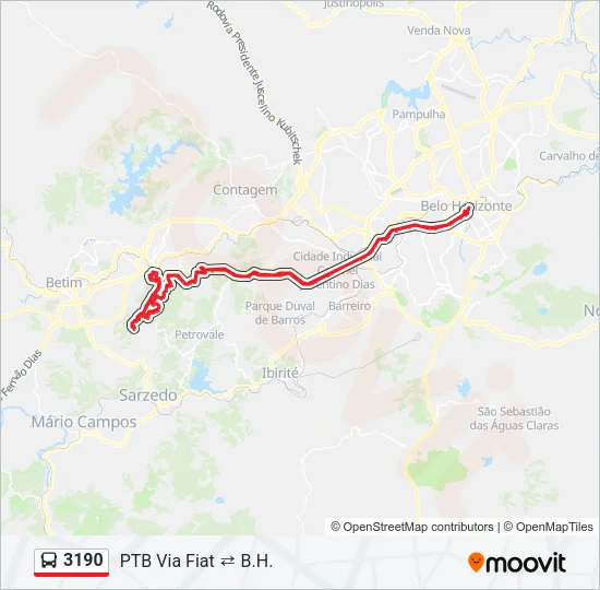 3190 Bus Line Map