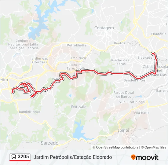 3205 Bus Line Map