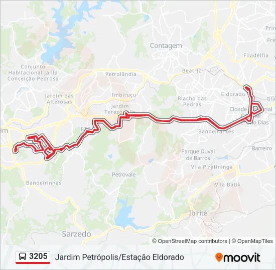 3205 Bus Line Map