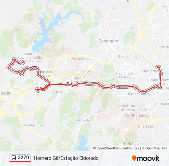 3270 Bus Line Map