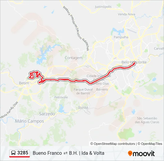 3285 Bus Line Map