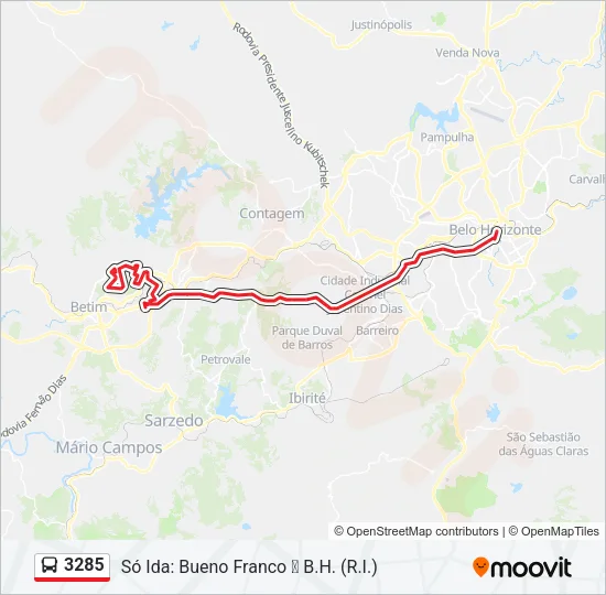 3285 Bus Line Map