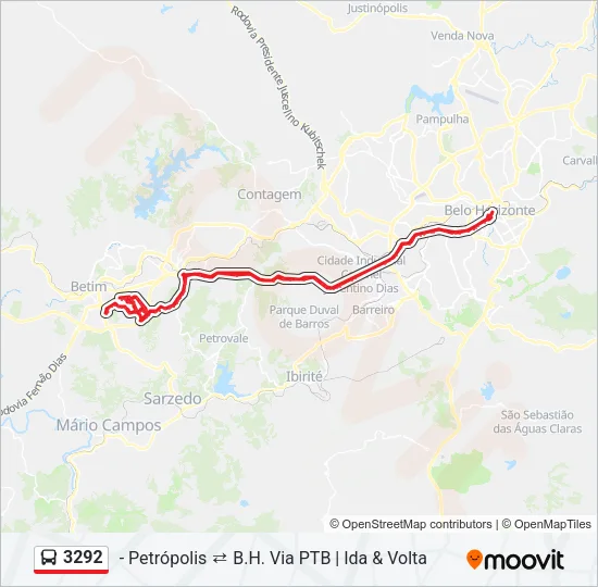 3292 Bus Line Map