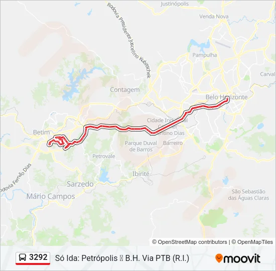 3292 Bus Line Map