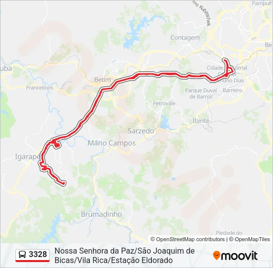 3328 Bus Line Map