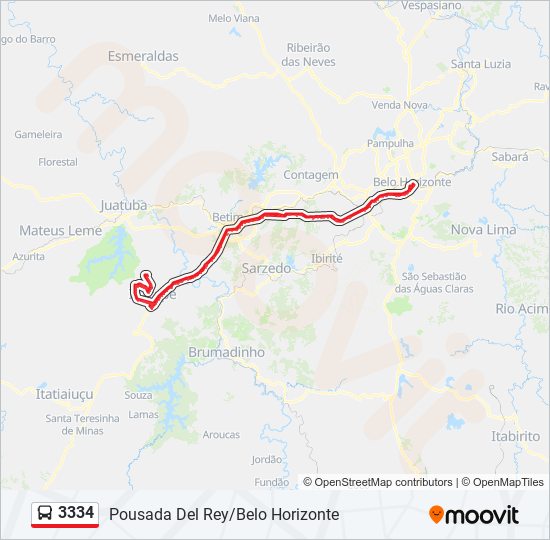 3334 bus Line Map