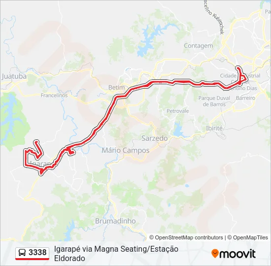 3338 Bus Line Map